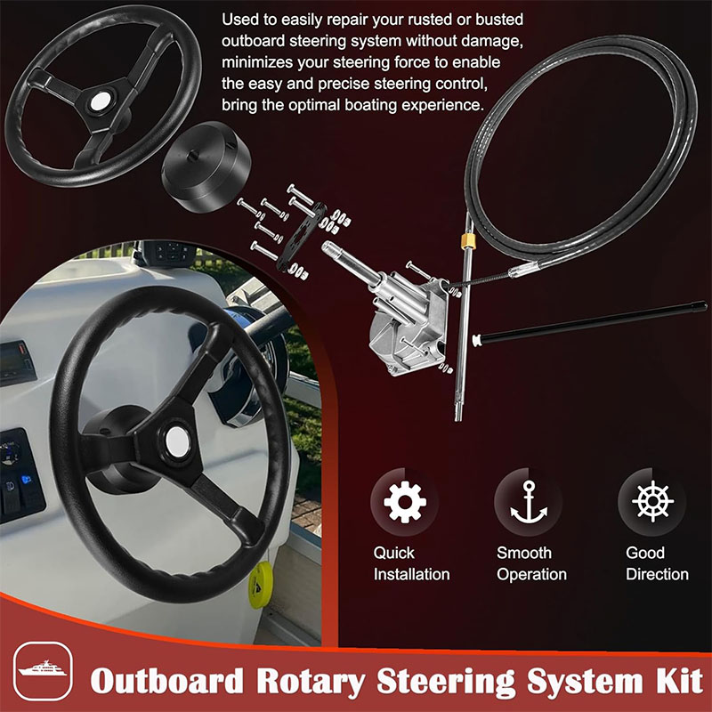 Boats Steering System, 15 Feet - Fishing Boat Steering Wheel 评论和价格