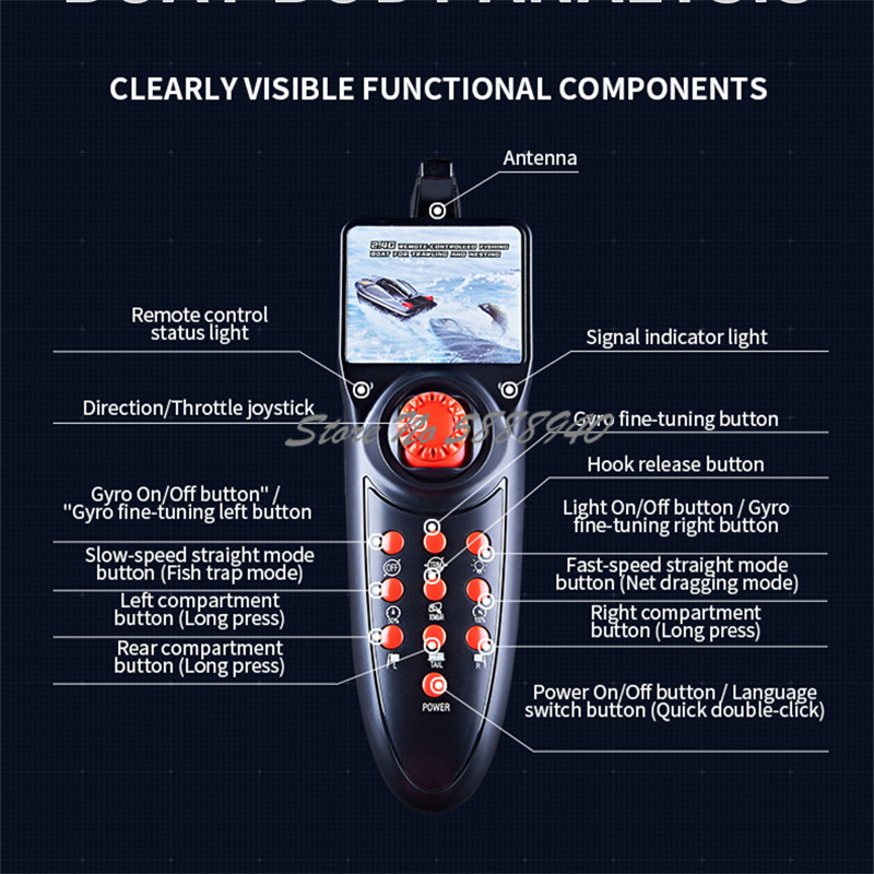 Smart Voice Broadcast RC Bait  - Fishing Boat Navigation Light 评论和价格